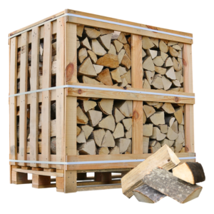 Buchenbrennholz 50 cm kaminfertig trocken – 1 Raummeter (RM) Palette