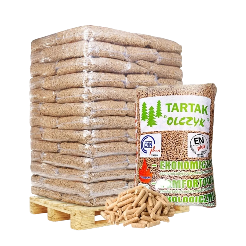 Olczyk Holzpellets ENplus A1 Premium 975 kg – 65 Säcke à 15 kg Holzpellets Palette